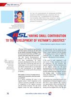 "Having small contribution to the development of Vietnam's Logistics"